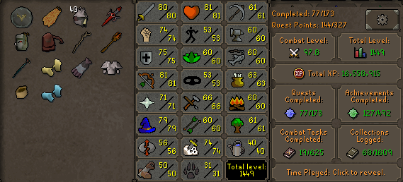 Main | 97cmb | +1400ttl | 144QP | All spellbooks | CHEAP!